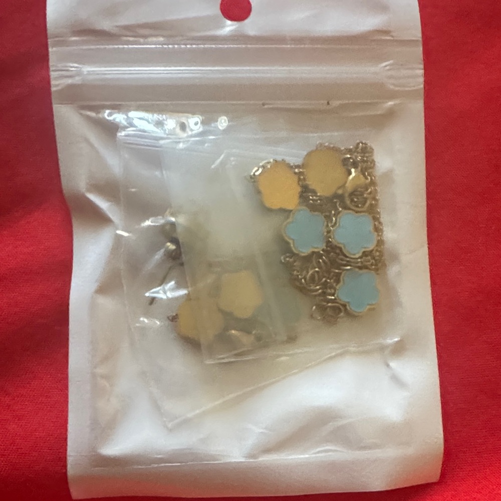 Gold and Blue Decorative Charms